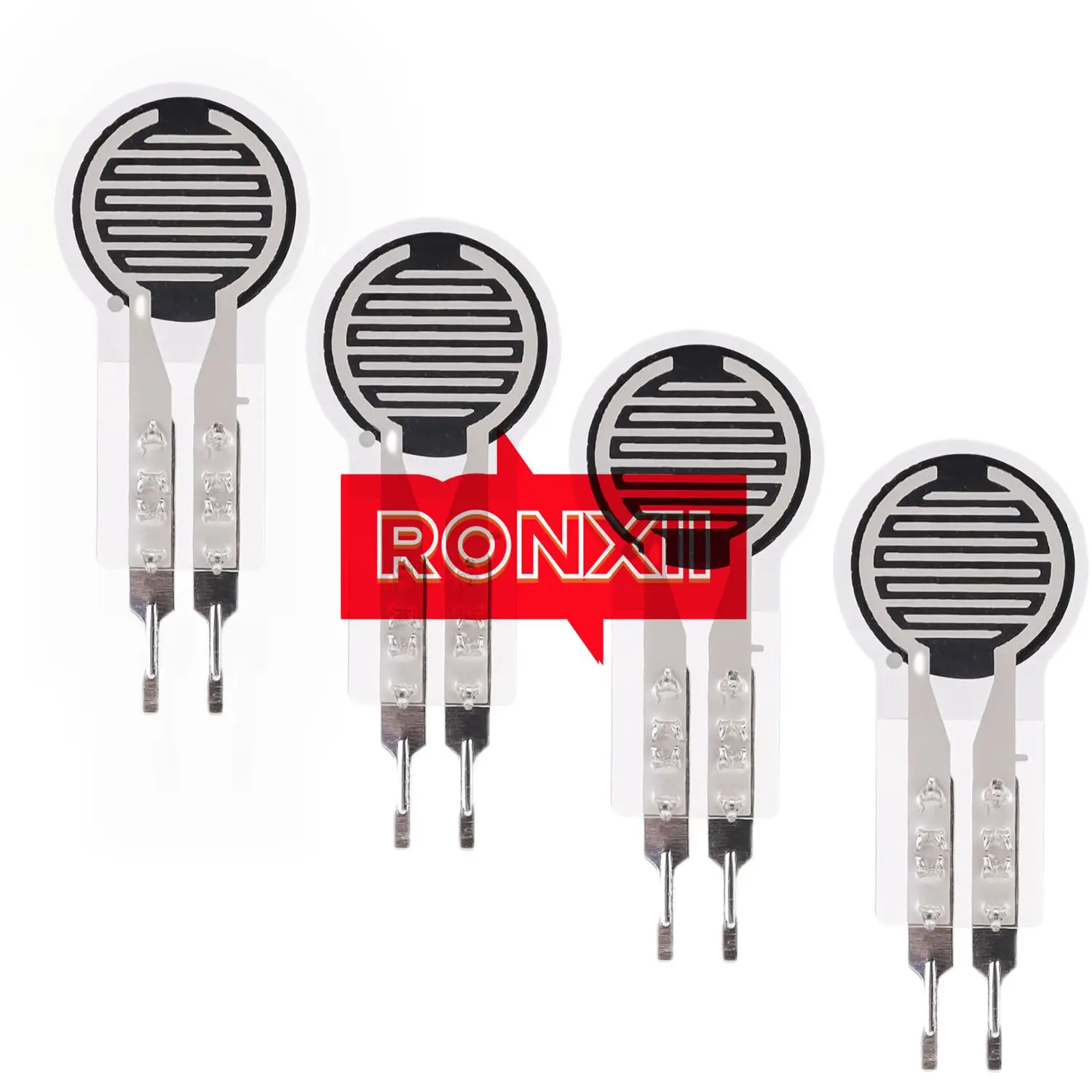

4PCS RP-C10/RP-C18 Flexible Film Pressure Resistance Sensor Assists Pressure Sensing Pen Tactile Intelligent Force Sensing FSR