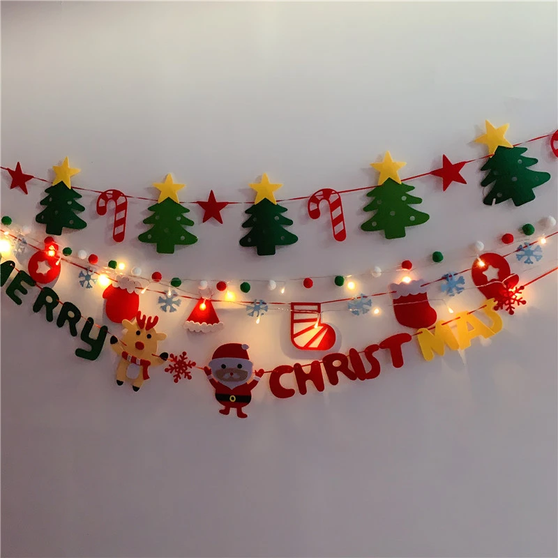 

2m Christmas Decorations Ins Christmas Tree Deer Santa Claus Pulling Flowers Restaurant Wall Decorations Scene Arrangement