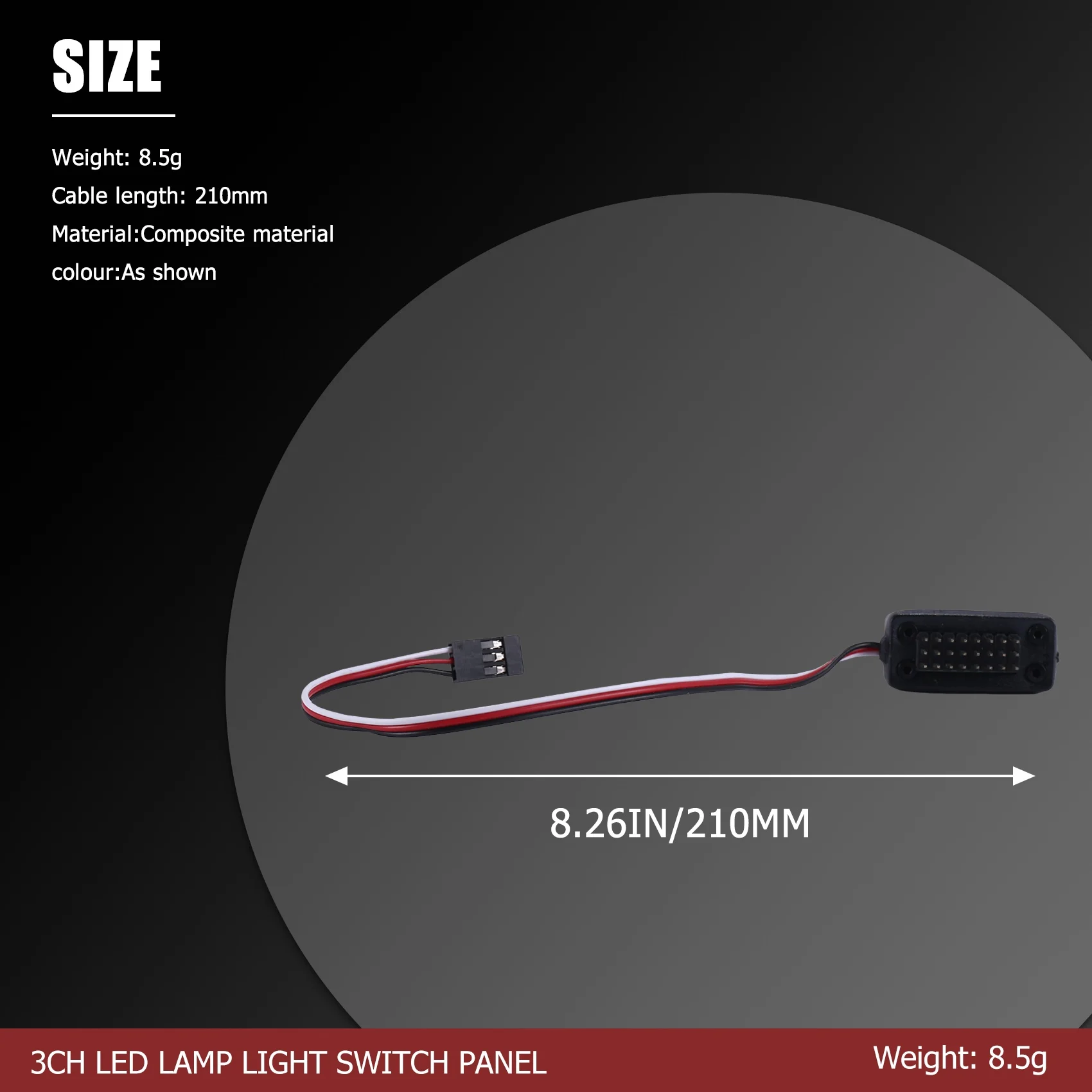 ABWE-1 To 8 RC Car 3 Channel CH3 3CH LED Lamp Light Switch Panel System For RC Model Car Axial SCX10 Traxxas TRX4 HSP TAMIYA