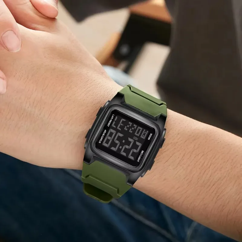 

Модные мужские спортивные часы Life Водонепроницаемые спортивные часы Секундомер Будильник Светящиеся роскошные электронные наручные часы для мужчин Reloj