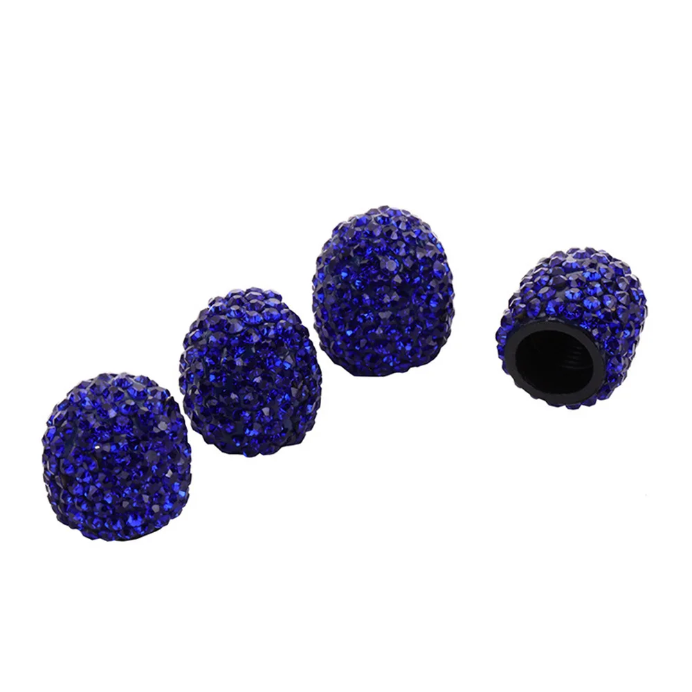 4 Stuks Autoband Ventieldoppen Diamant Glanzend Stofdicht Wiel Klepdeksel Voertuig Bling Kristallen Ventiel Auto Styling Accessoires