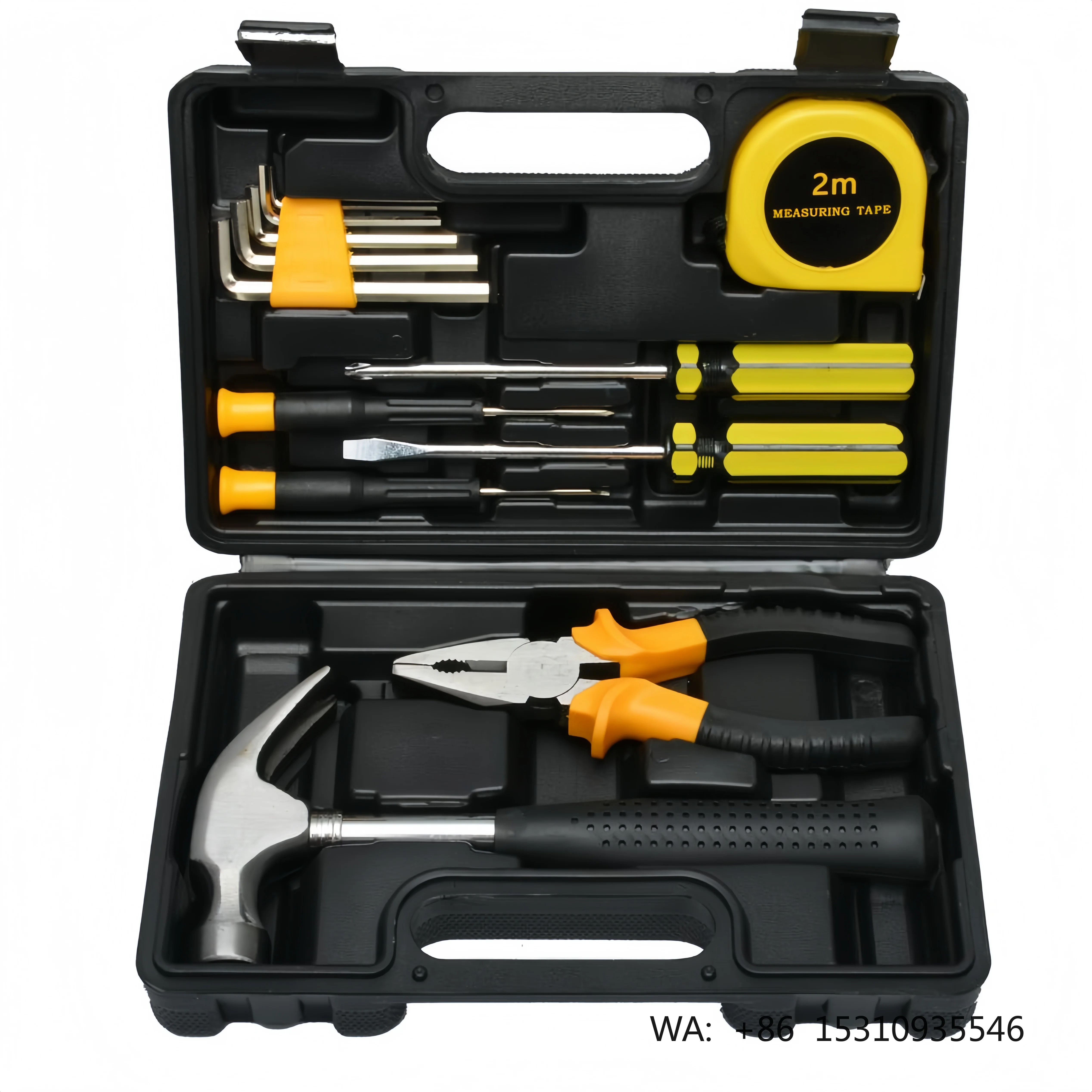 13pc High Carbon Steel Hand Tool Set with Hex Wrench & Bit Holder OEM Customizable  Repair Tool Box Set