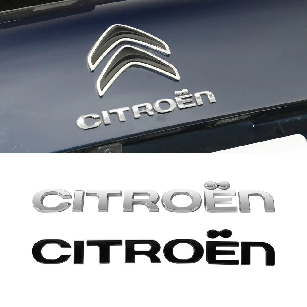 3D ABS Car Rear Trunk Logo Letter Stickers Decoration Accessories for Citroën C5X C6 DS C3-XR C4L C4 C1 C5 C6 VTS C-ELYSEE