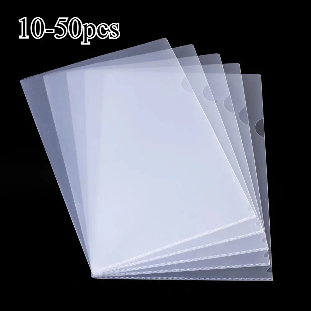 

10 to 50 PCS A4 File Folder Desk Organizer Stationery Clear Folder for Documents Office school supplies