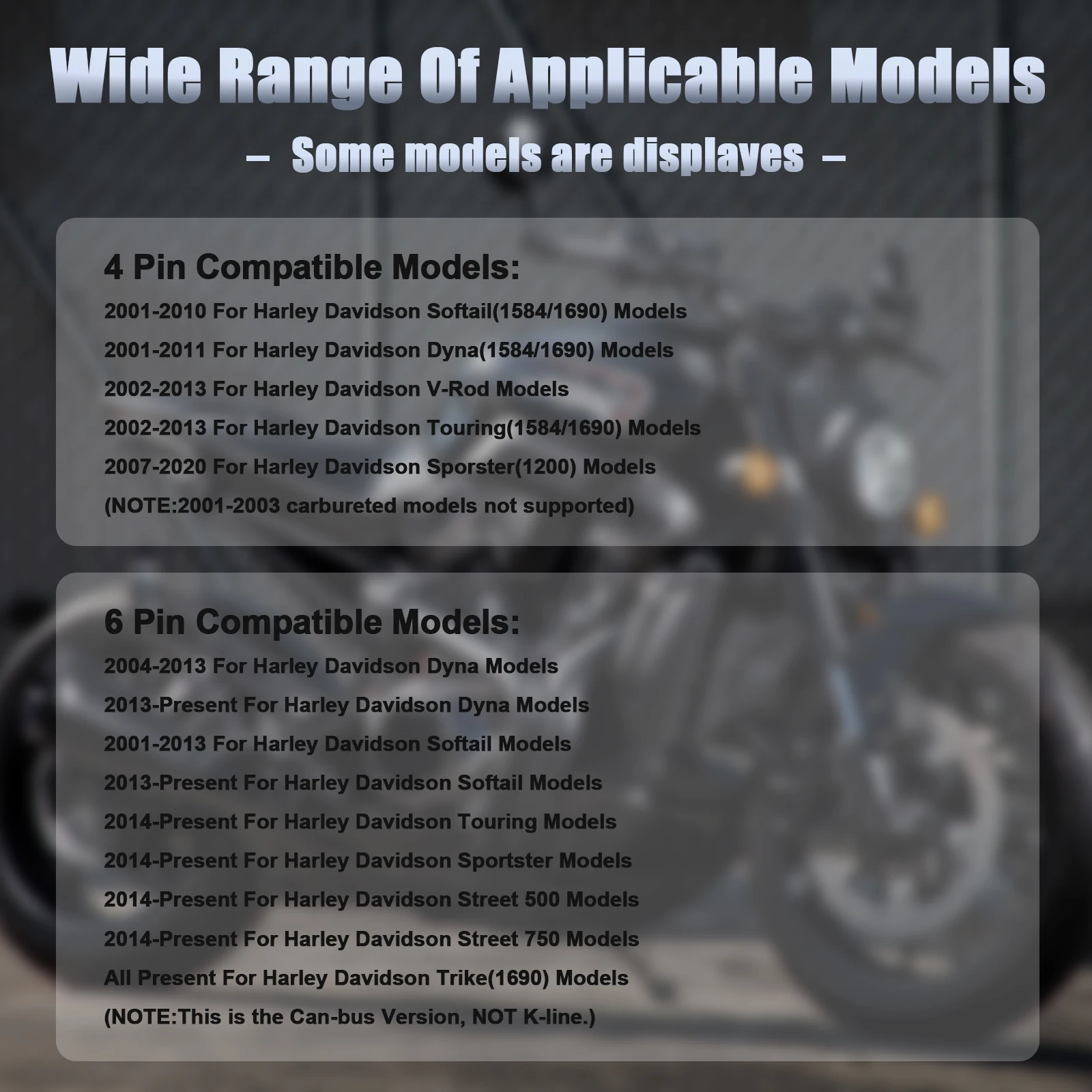 For Harley Davidson Motorcycle OBDII Diagnostic Connector for Sporster/Softtail/Dyna/Touring/Street OBD Diagnostic Adapter Cable