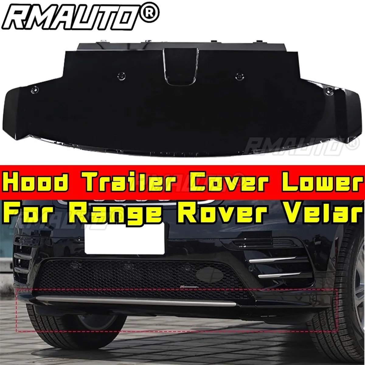 Spoiler Skid Plate Trailer Cover Tow Guard Board Hood Trailer Cover Lower Body Kit For Range Rover Velar Car Accessories