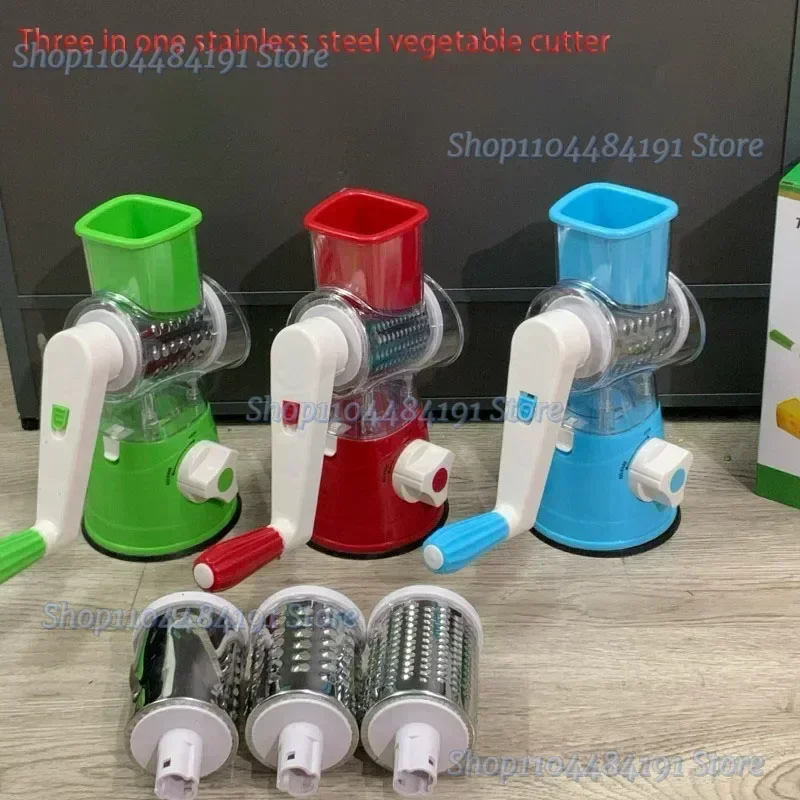 

2025 New Multifunctional Roller Vegetable Cutter Hand Crank Home Kitchen Shredder Potato Grater