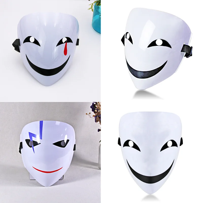 Black Bullet Anime Kakegurui Momobami Ririka Mask Clown Cosplay Hiruko Shadow Adult PVC Masks V-shaped Halloween Props