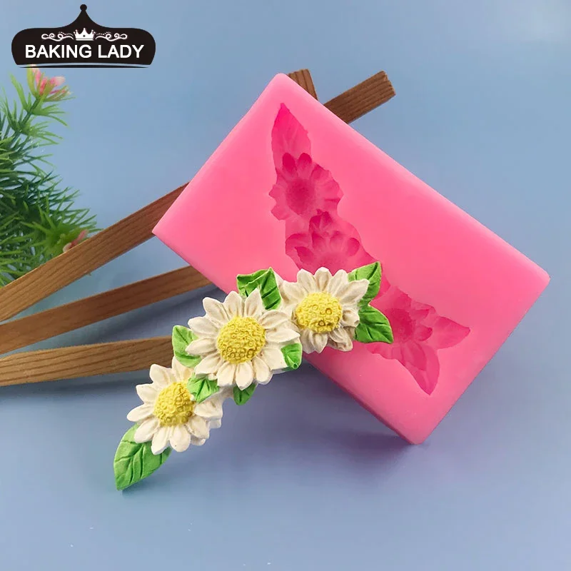 

Flower Wreath Border Silicone Mold Cake Decorating Tools Resin Polymer Clay Fondant Chocolate Candy Gumpaste Mould