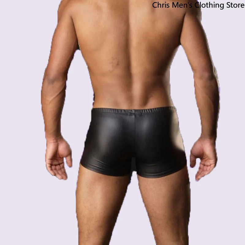 

Летние мужские шорты из лакированной кожи, серебряный облегающий стиль для ночного клуба, блестящие шорты для вечеринок, модные мужские шорты для мужчин