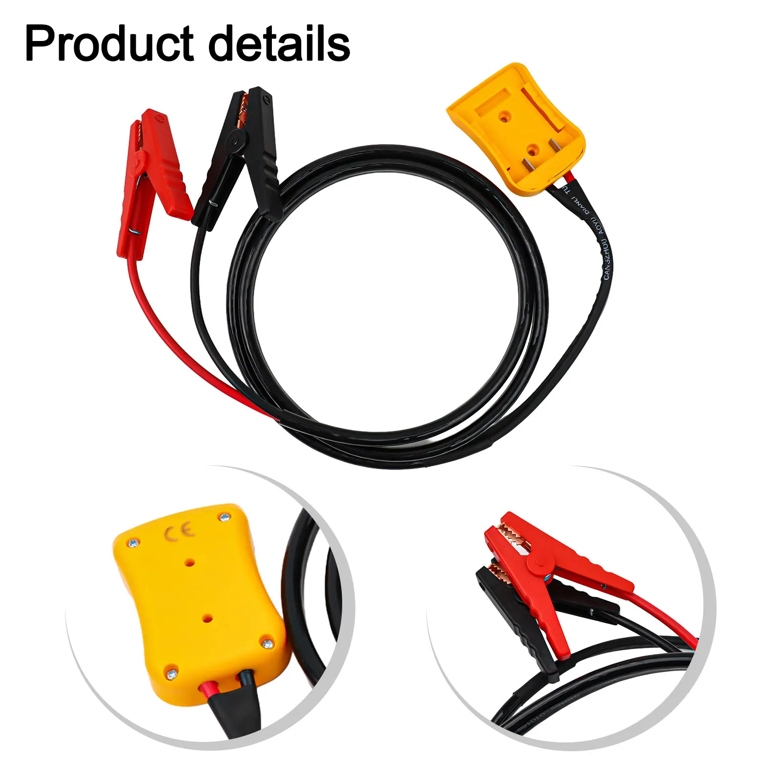 

5.9FT Automotive For Jumper Cables 8AWG for 20V Battery For Boost Featuring Strong Clamp Grip and Resistant PVC Material
