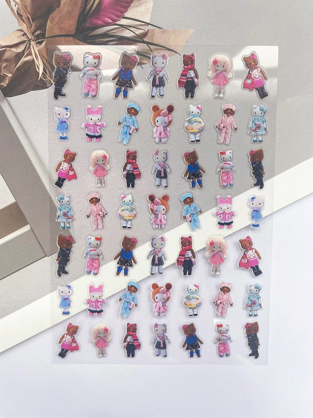 1pcs Pvc Mini Long Legs Hellokitty Poster Goods Stickers Nail Art Wholesale Diy Laptop Bottle Phone Case Keyboard Friend Gifts