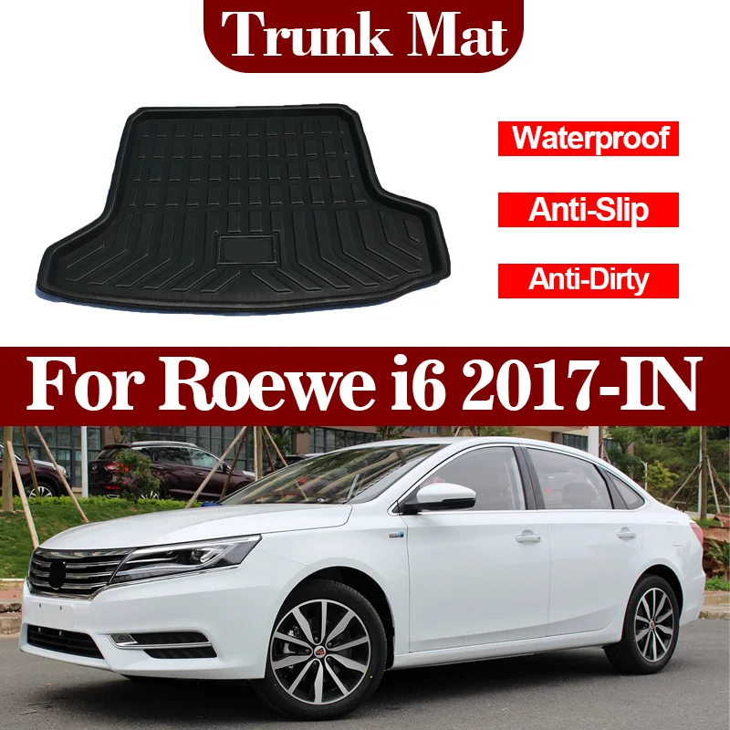 

Для Roewe i6 2017 2018 2019-2024 автомобильные коврики для багажника, поднос для багажника, водонепроницаемый противоскользящий напольный поднос, ковер, грязевой коврик, коврик для ковров