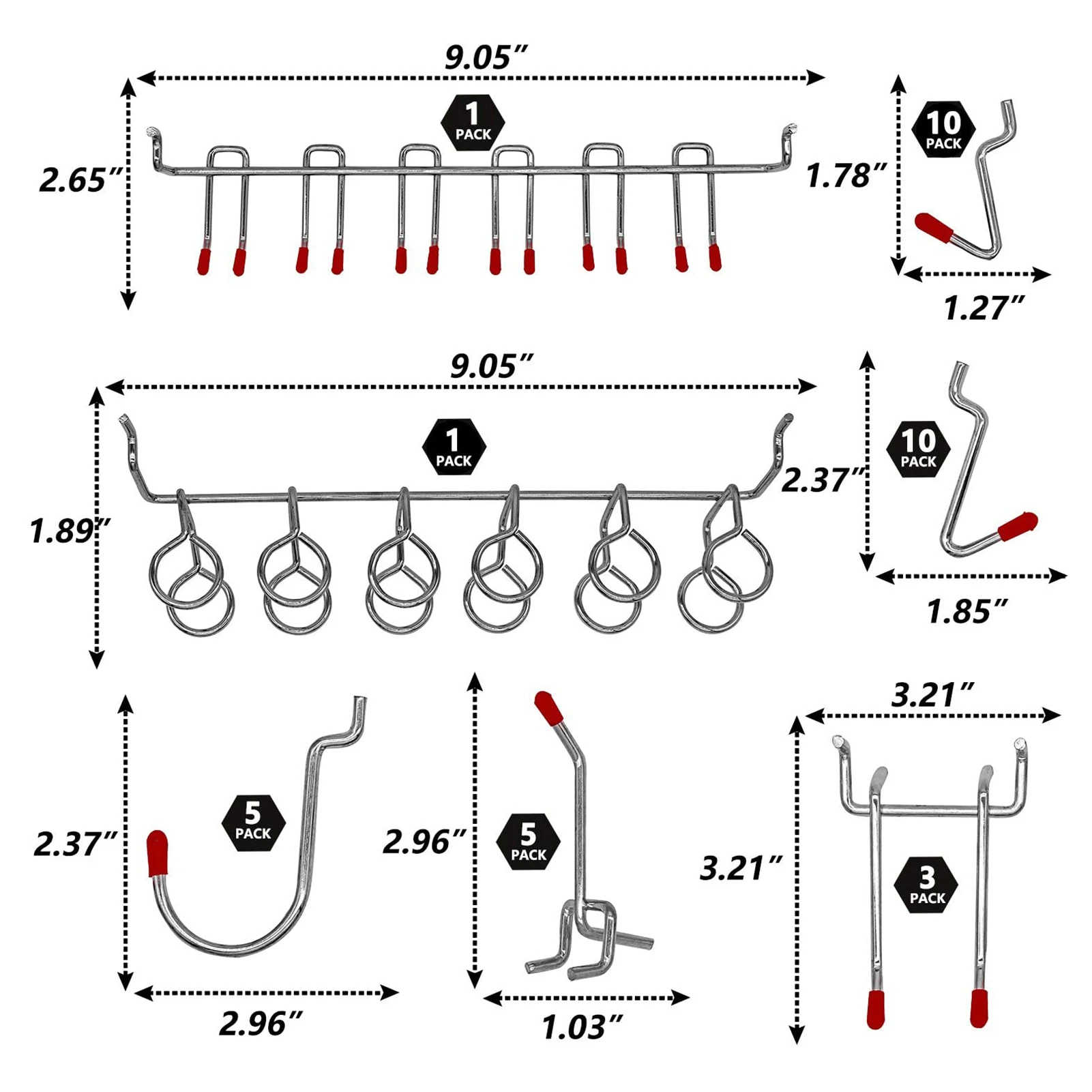 114pcs/140pcs Metal Pegboard Hooks Pegs Organizer Assortment Kit Peg Locks Hanging Applications For Garage Work Shop Storage