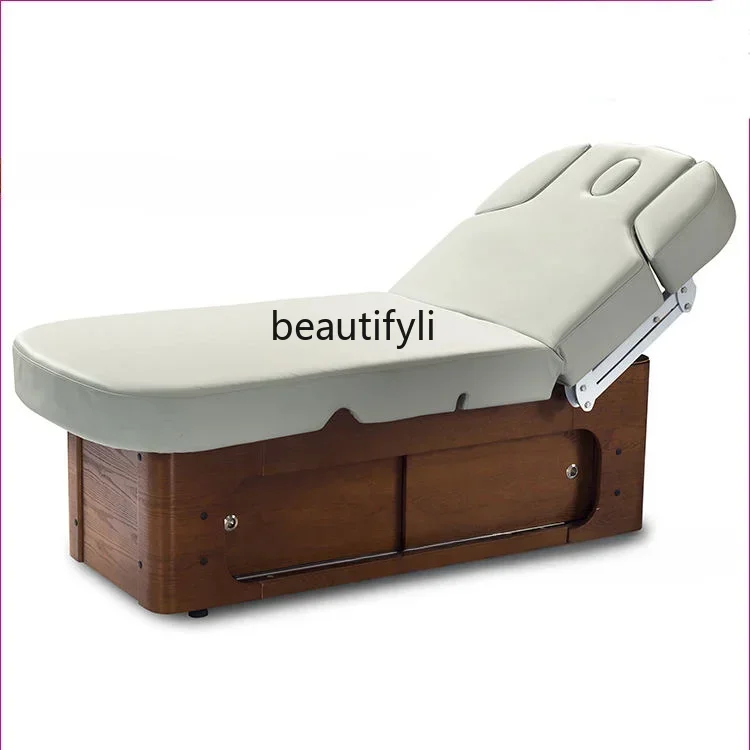 Electric Beauty Bed Beauty Salon Special High-End Club Massage Massage Couch Solid Wood Physiotherapy Bed Manufacturer