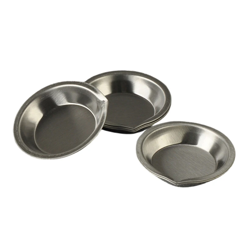 10Pcs Makeup Palette Stainless Steel Small Round Paint Tray Artist Watercolours Paint Mixing Palette Tray For Artist