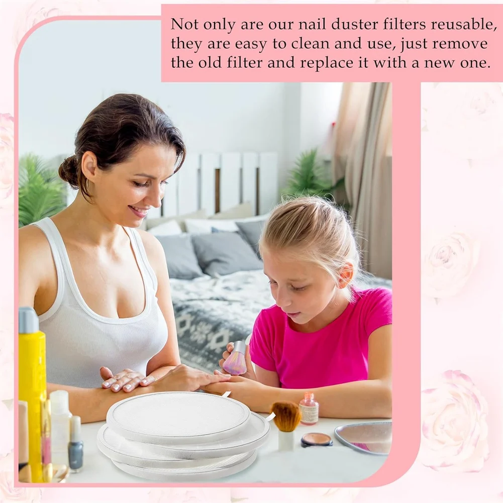 AAA87 4 個ネイル集塵機フィルター交換フィルター再利用可能な集塵機フィルターこぼれないダストフィルターネイル用