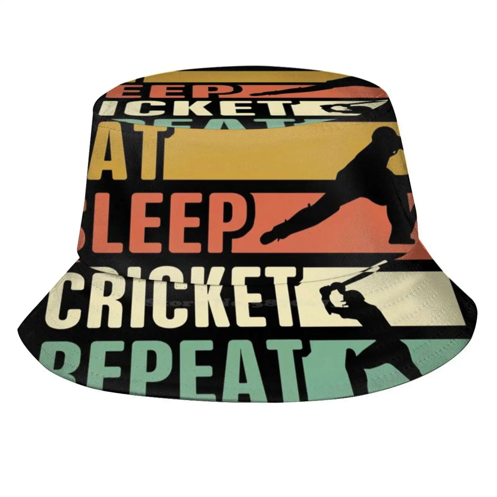 Eat Sleep Cricket Repeat Sun Cap Fisherman Hat Bucket Hats Eat Sleep Cricket Repeat Cricket Scorer Cricket Dad Best Cricket