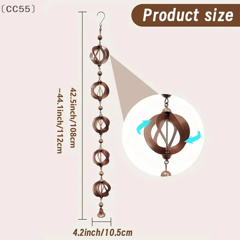 Rain Chain Decorative Iron Rain Gutter Chains Functional Replacement Downspout Chain Outdoor Rain Chains