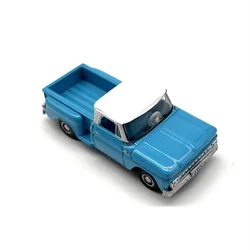 Oxford 1:87 Ch-evy Pickup Step-side Blue Alloy Simulation Model Car