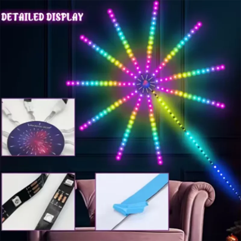 WSD5050 USB Firework Light Kit Individually Addressable Led Strip Module 28Key Remote Bluetooth App Music Control DC5V LED Light
