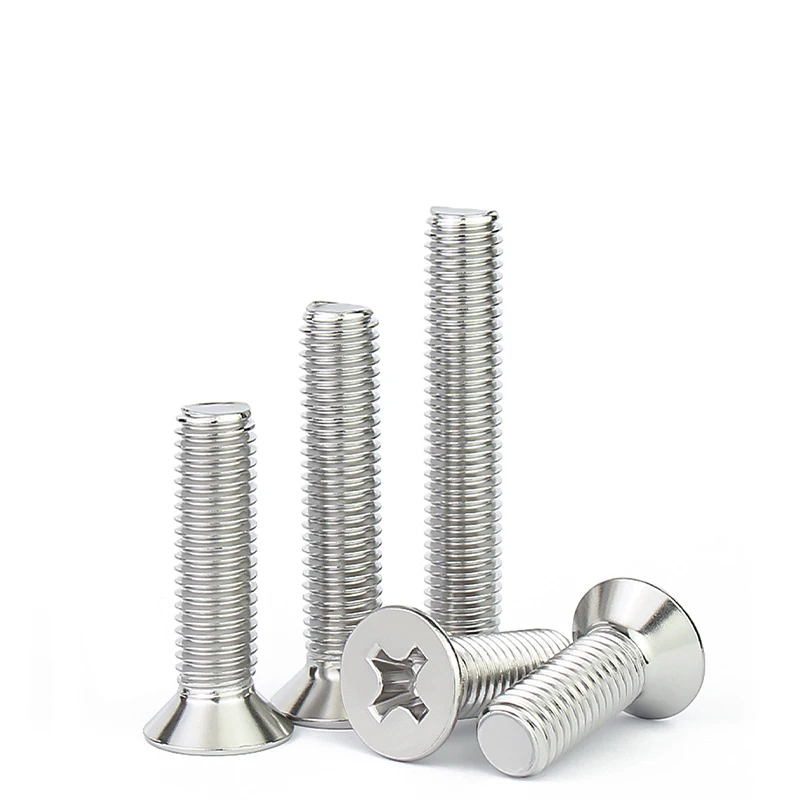 304 Stainless Steel Extended Long Countersunk Screws, Cross Flat Head M2 Machine Fasteners For Household Furniture & Equipment