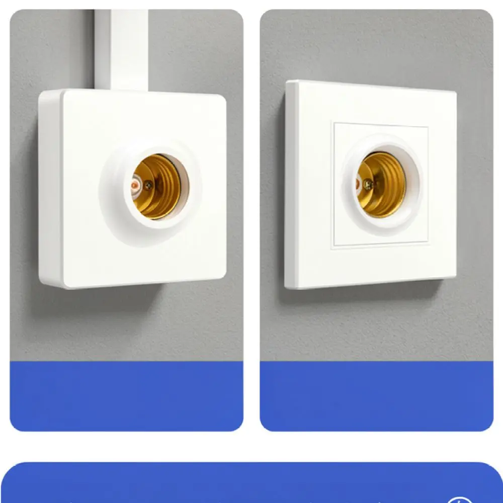 Light Bulb Holder E27 Socket For For AOKOLa 86 Type Wall Base Flush Surface Mount Electrical Fitting LED Connection