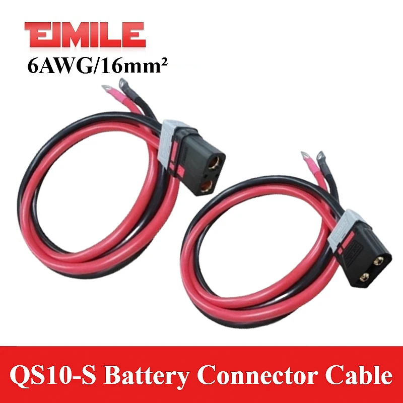 

QS10-S High Current Battery Connector with Terminal Anti-sparking For Drone Forklifts QS10 S Male Female Car Power Plug Cable