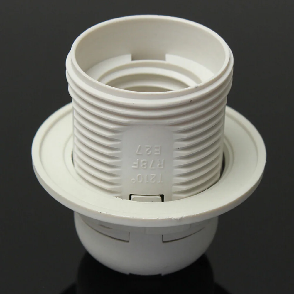 NEW E27 Light Bulb Base Plastic Half-thread Cassette Lamp Holder 4A 250V Socket Lampshade Ring For E27 Light Bulb