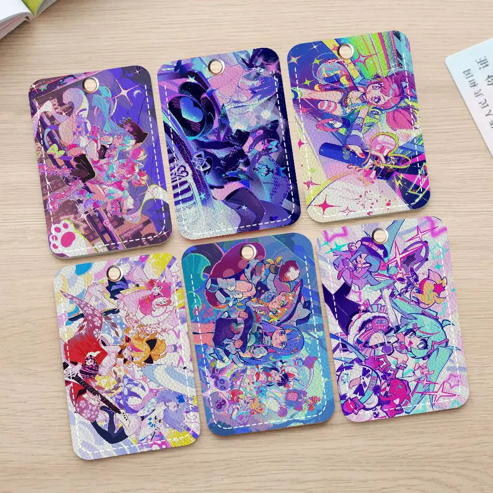 Muse Dash Anime-Mädchen Niedlicher Cartoon-Aufzugskartenhalter, Schlüsselanhänger mit Schutzhülle, Geschenk-Schlüsselanhänger