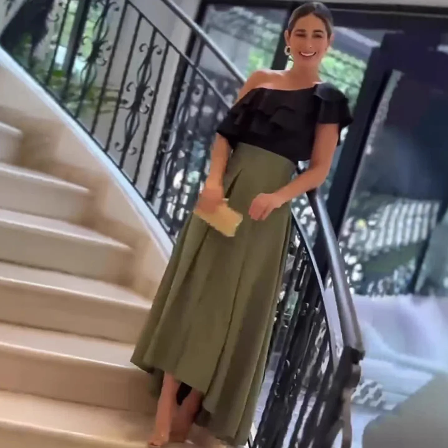 

Design Colorblock Off Shoulder Dress Casual Elegant Dresses Spring Summer Matching Set