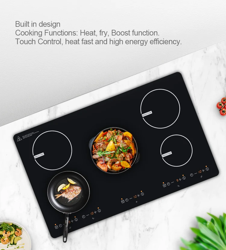 Built-in 5 burner Induction Hob Touch Stove Electrical Cooker Five Induction Cooktop