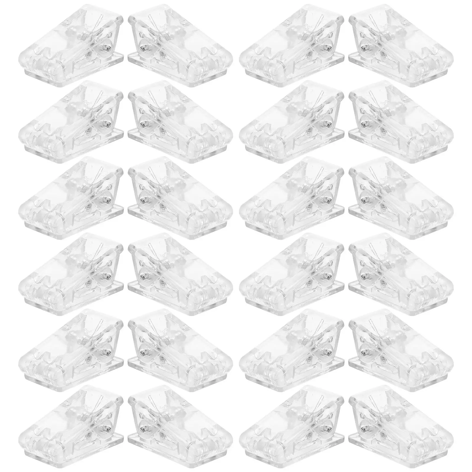 

60 прозрачных пружинных зажимов для декора стен, демонстрации фотографий, держателей для визиток, для класса, офиса, мероприятий