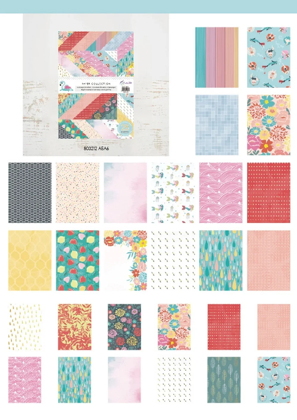 Kreatives Papier 6*4 Zoll mit Blumenmuster für Journaling und Scrapbooking A5 A6 Vintage Blumendesign Scrapbook Hintergrundpapiere – Detail 34