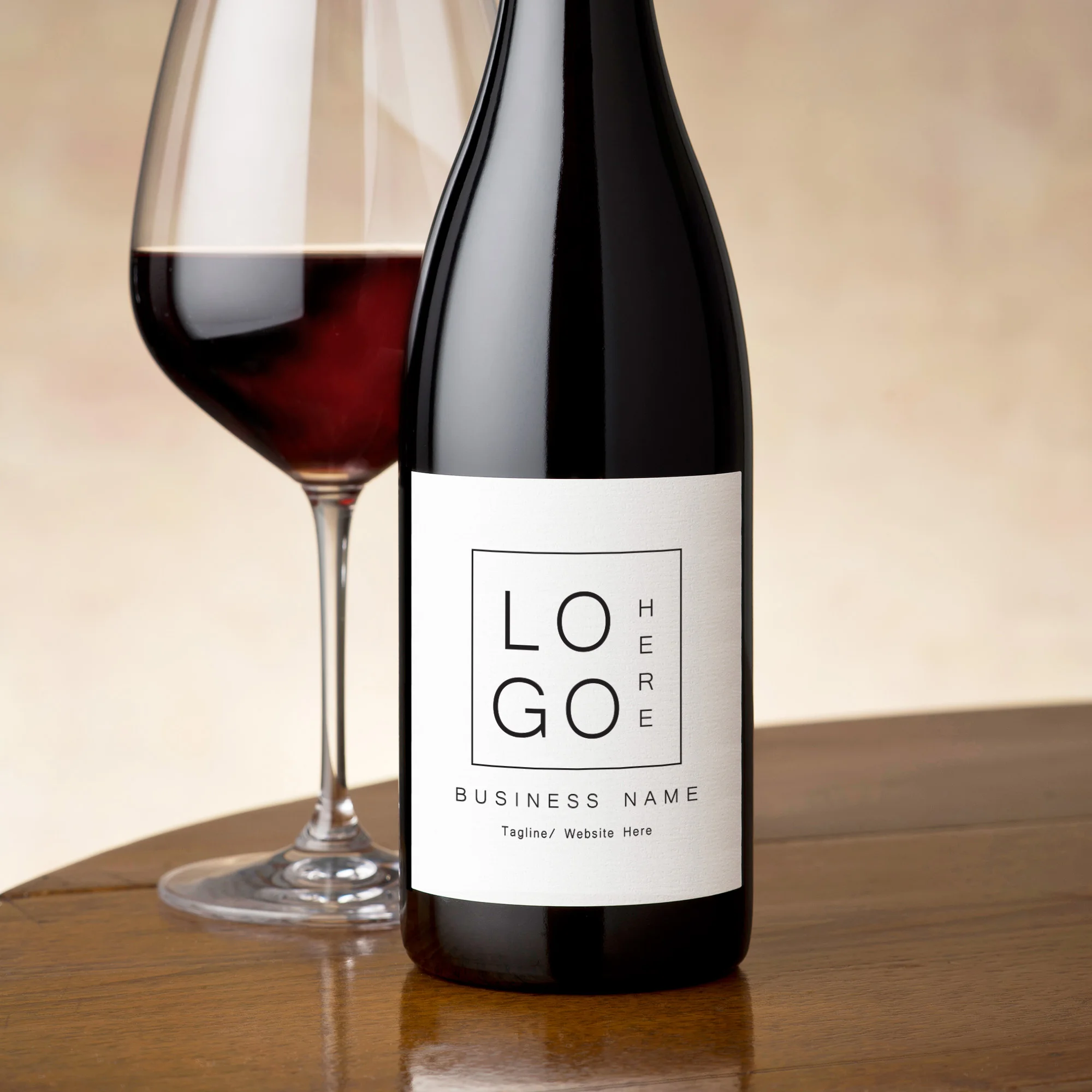 Custom Luxury Embossed Aluminum Curled Pattern Waterproof and Scratch-resistant Red Wine Label Stickers