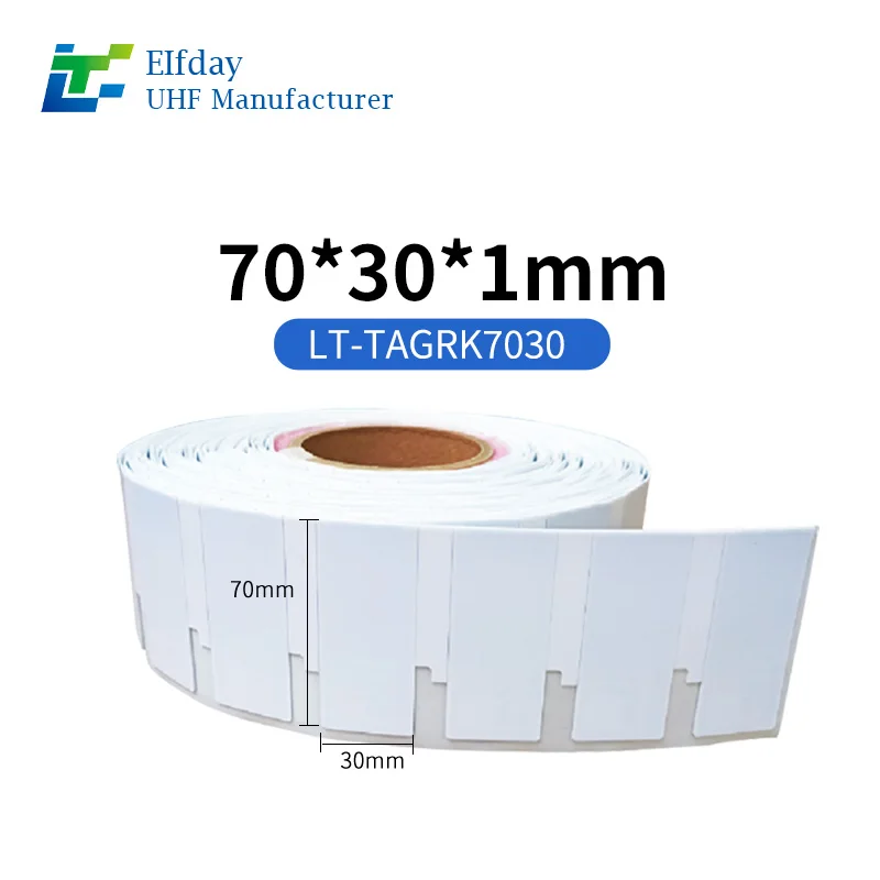 Гибкая RFID-метка с защитой от металлических помех, UHF электронная метка, 6C протокол 915 м, печатный ПЭТ, фиксированный ассет, компьютерное оборудование