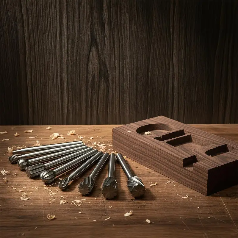 10Pcs HSS Wood Carving Drill Bit Nozzles, Stainless Steel Woodworking Engraving Attachment Tools Set