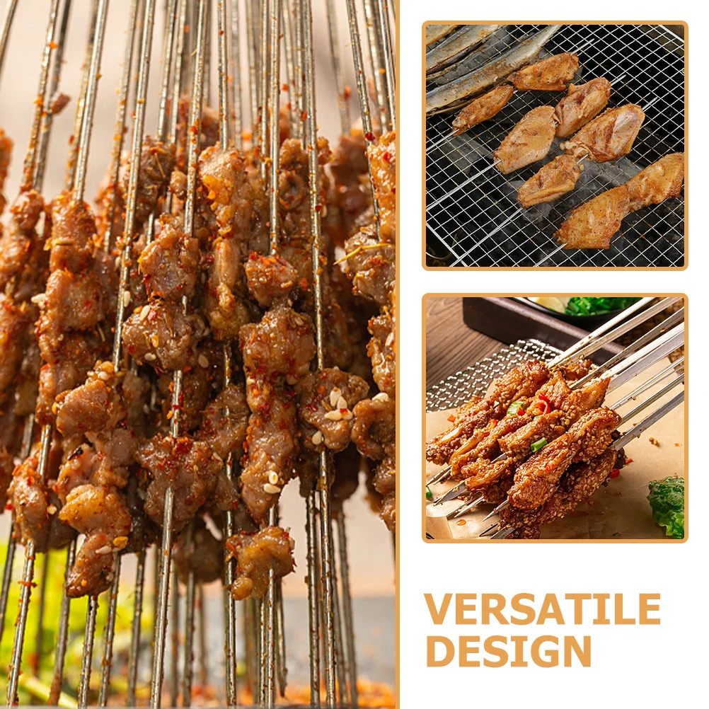 

16 шт. шампуры для барбекю, плоские шампуры из нержавеющей стали для барбекю, палочки для гриля, мяса, овощей, кебаба, уличные инструменты для барбекю