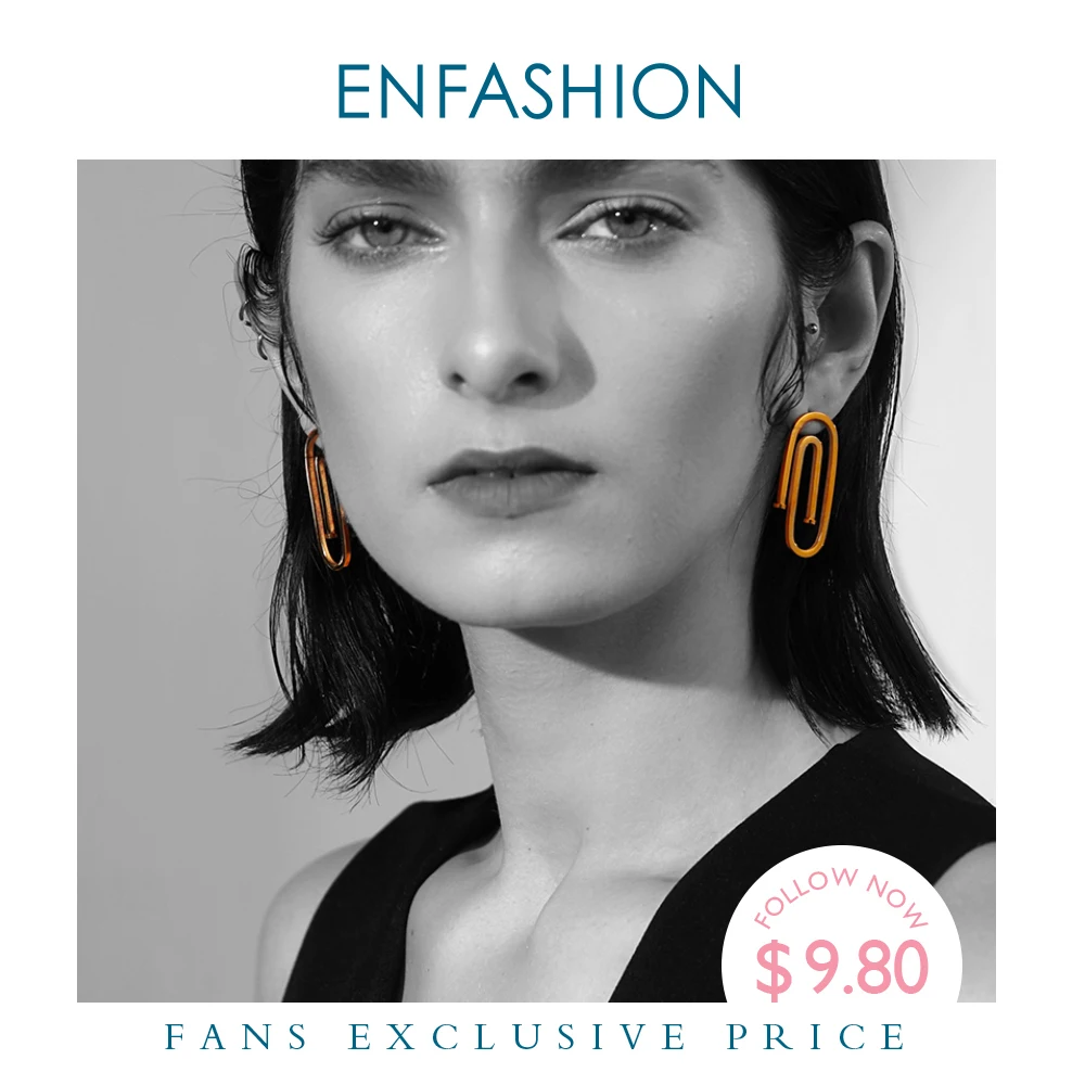 

Enfashion Geometric Small Pipe Dangle Earrings For Women's 18K Gold Plated Stainless steel Long Drop Earrings Jewelry EB171032