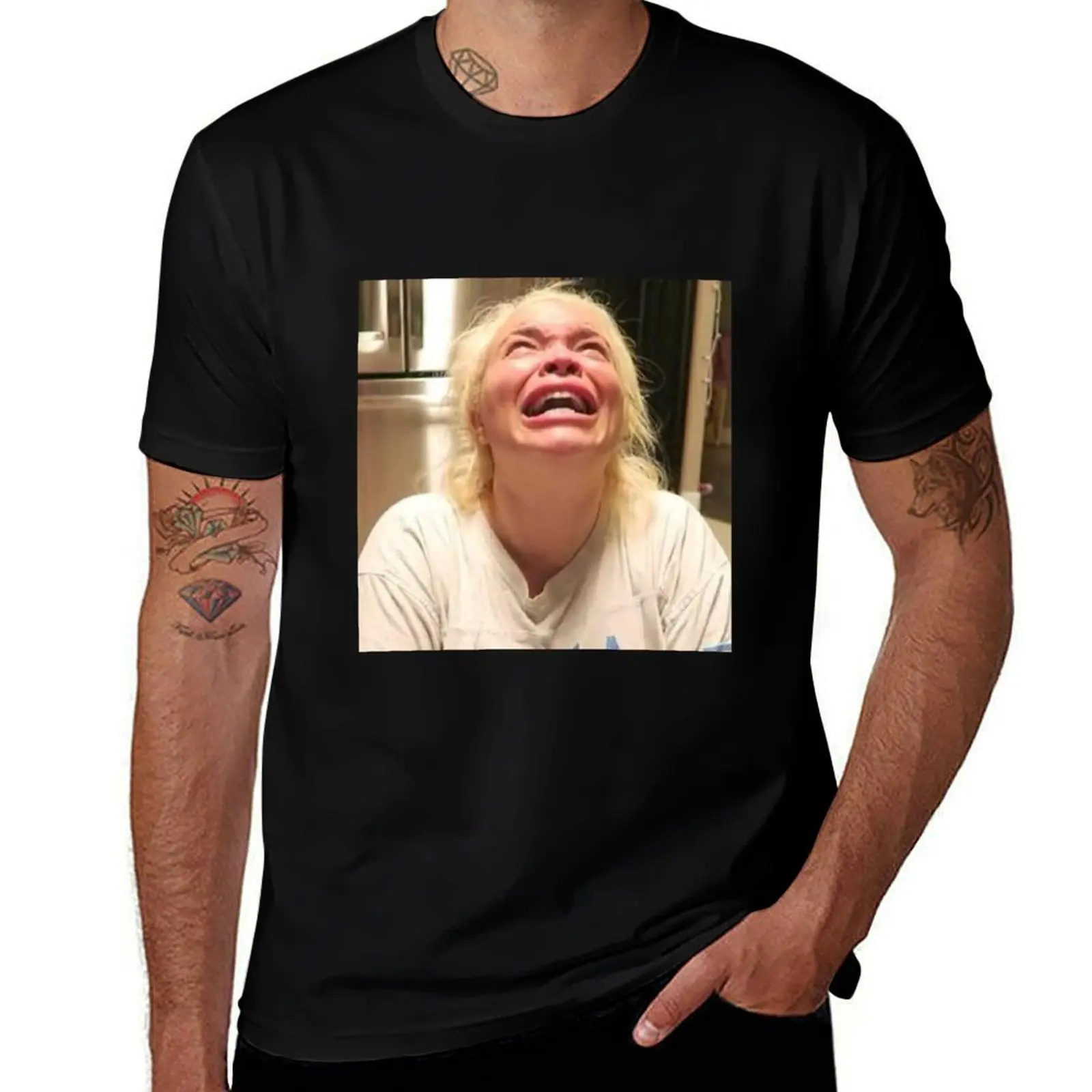 

trisha crying T-Shirt t shirt man designer t shirts for man graphic funny T-Shirt