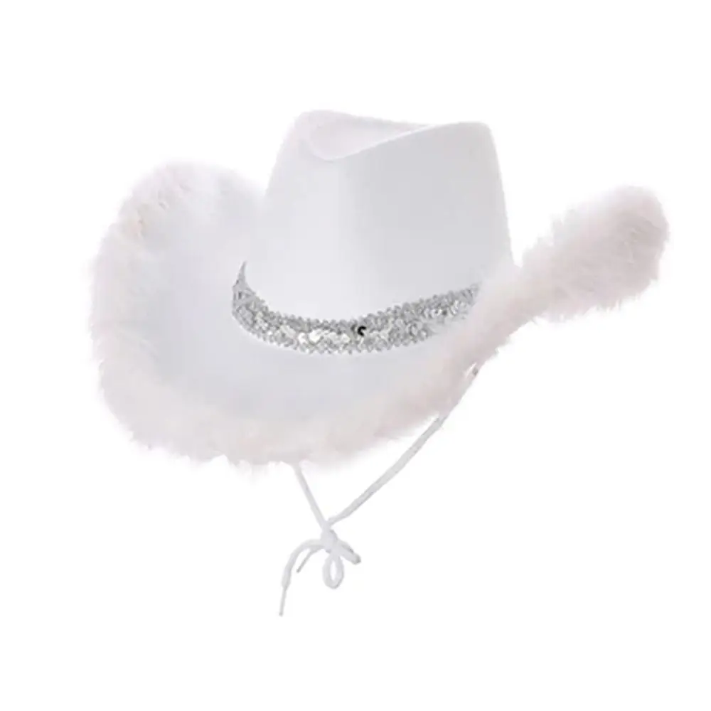 Women Funny Performance Cowboy Accessory Cosplay Sequin Cowgirl Hats Cowgirl Hat Cowboy Hat Bachelorette Party Hat