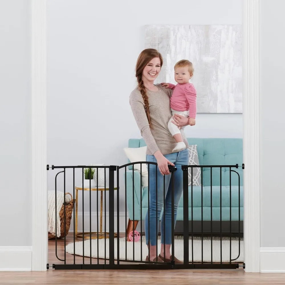 58-Inch Easy Step Extra Tall Arched Décor Walk Thru Baby Gate, Award Winning Brand, Includes 4-Inch Extension Kit, 4 Pack