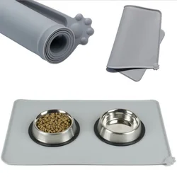 Tappetino per cani tappetino impermeabile per cani e gatti tappetino per alimenti per animali domestici in Silicone tinta unita tappetino per animali domestici tappetino per l'alimentazione del cane tovaglietta facile da lavare