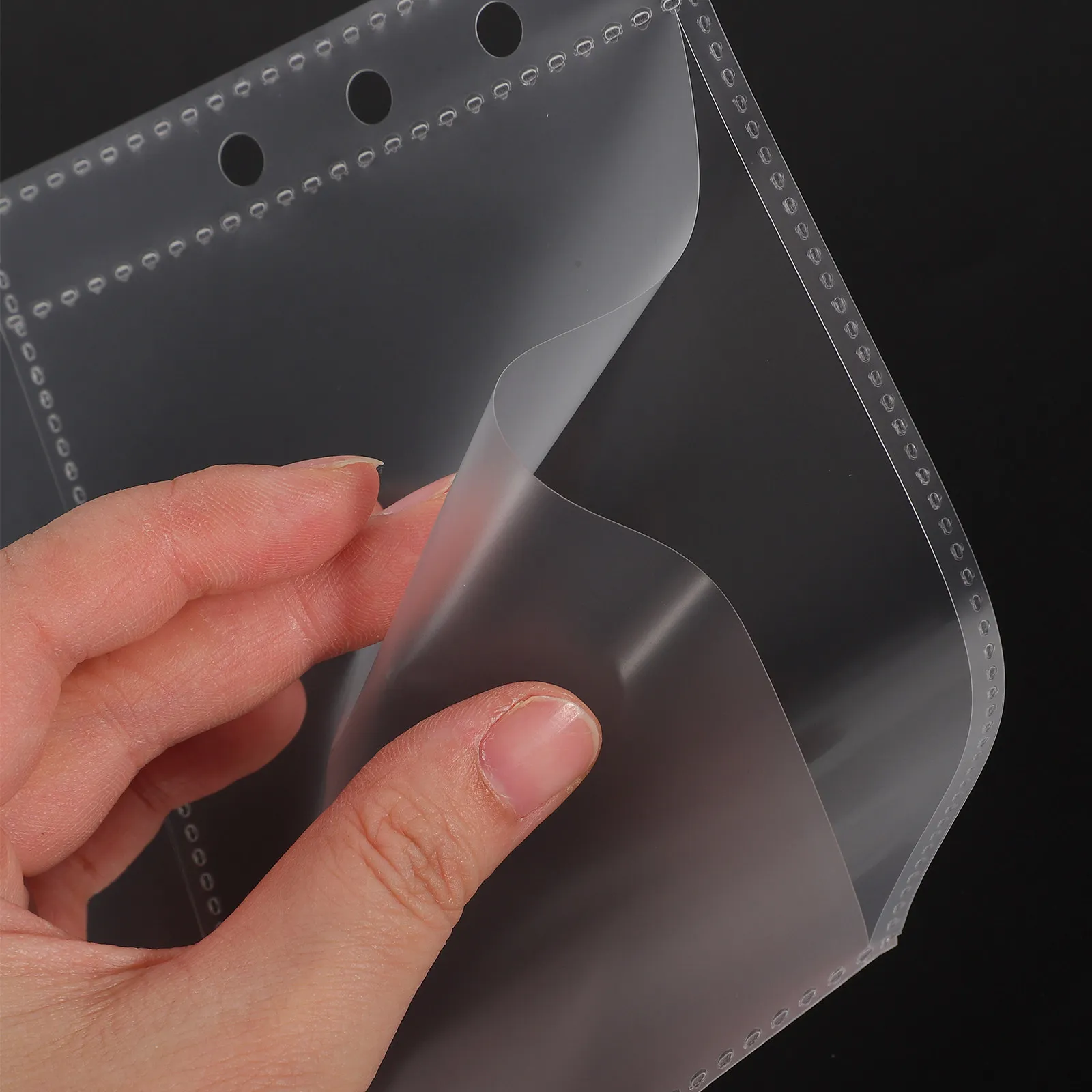 

3 Books of Loose-Leaf Photo Album Refill Pages Clear PP Sleeves for Cards Postcards Coupons Transparent Binder Inserts