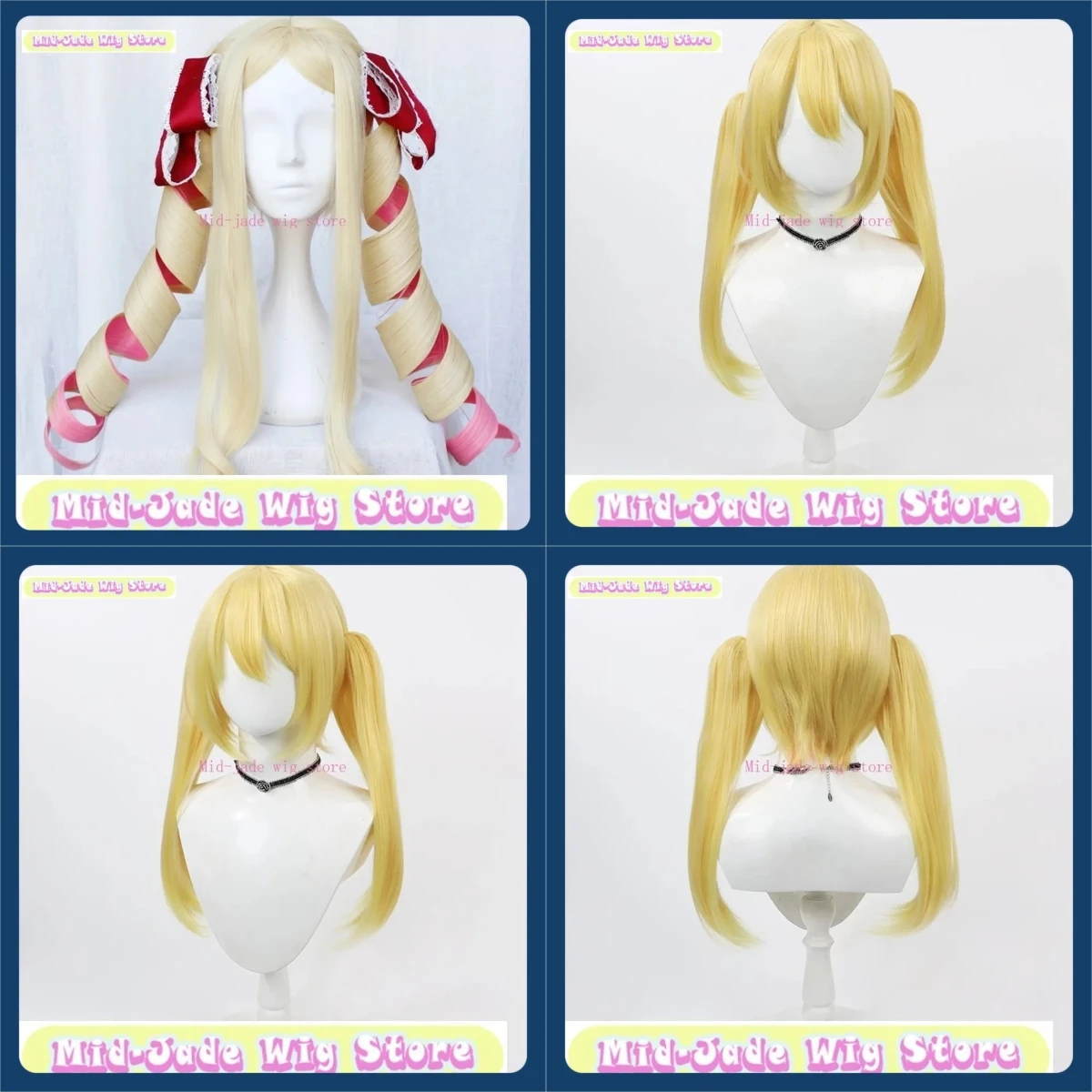 

Mid-jade Wig Store Re:Zero Beatrice Cosplay Wig Anime Game Role-playing Halloween Party Synthetic Wig