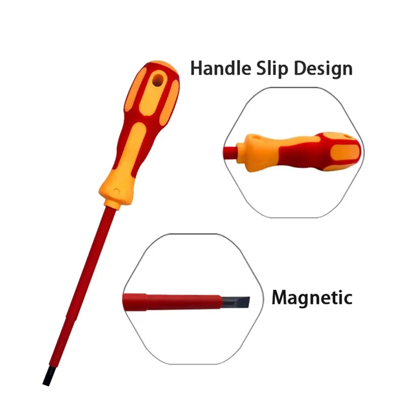 Magnetic Screwdriver Set Heavy Duty Manual Screwdriver Ergonomic Cross-Head Screwdriver Plumxblossom Screwdriver