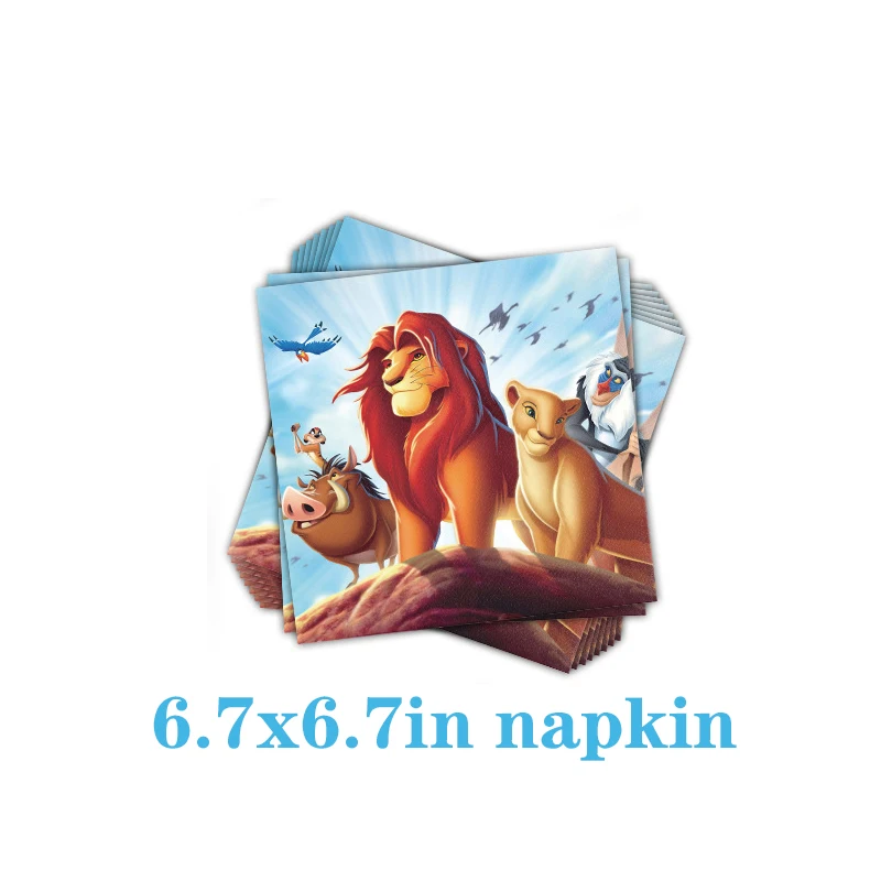 New Lion King Simba Boy Birthday Party Decorations Disposable Tableware Cup Plate Napkin Tablecloth For Kids Party Decor Supplie