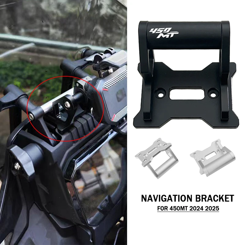 450MT Motorcycle Phone Navigation Mount Mounting Bracket Adapter Holder FOR CFMOTO CF 450 MT MT450 2024 2025