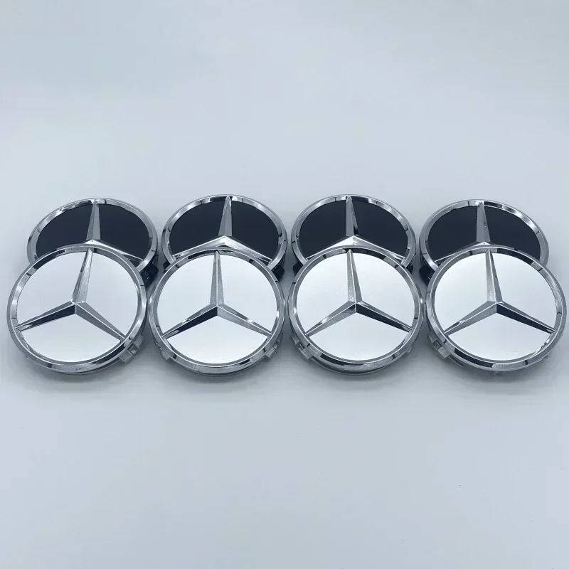 

Автомобильная наклейка 4 шт. 75 мм/60 мм, автомобильные шины, центральная крышка ступицы колеса, крышки для Mercedes Benz, значок, эмблема, обод, авто стиль, украшение, Ac