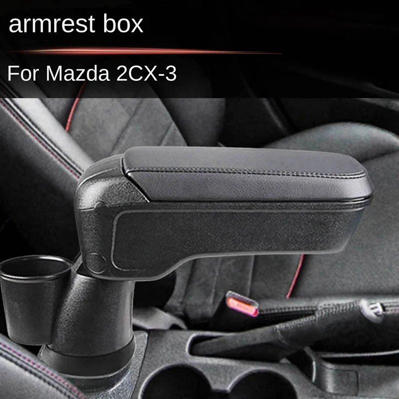 

New Central Armrest Box Car Storage Box For 2022 2023 Mazda Cx-3 Mazda 2 Interior Accessories